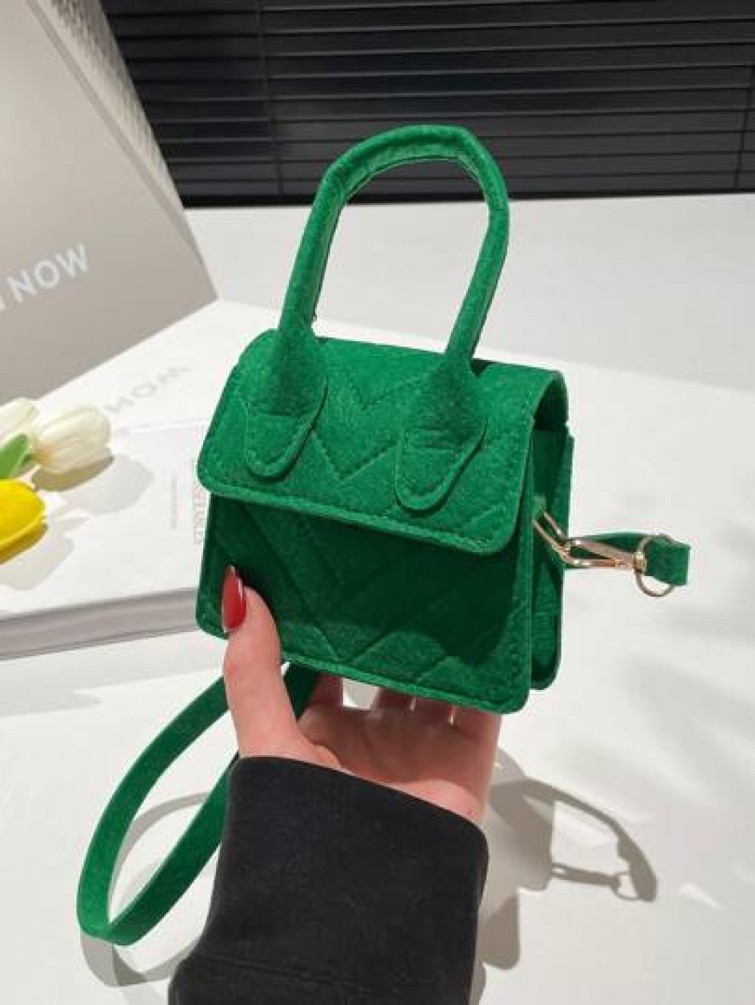 1 Piece Of Magnet Closure Fashionable Diamond Grid Mini Candy Color Handbag Niche Design Highly Attractive Versatile Adjustable Shoulder Strap Shoulder Messenger Bag Suitable For Teenagers To Travel S