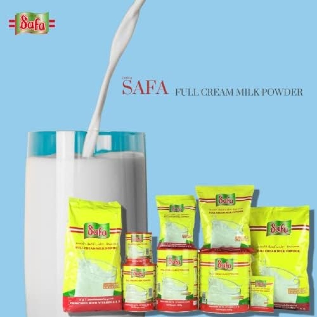 SAFA MILK POOWDER 900GM TIN