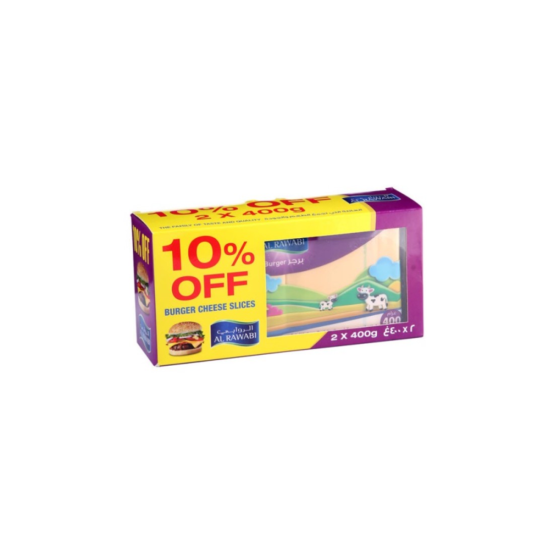 AL RAWABI BURGER SLICES 400GMS x2