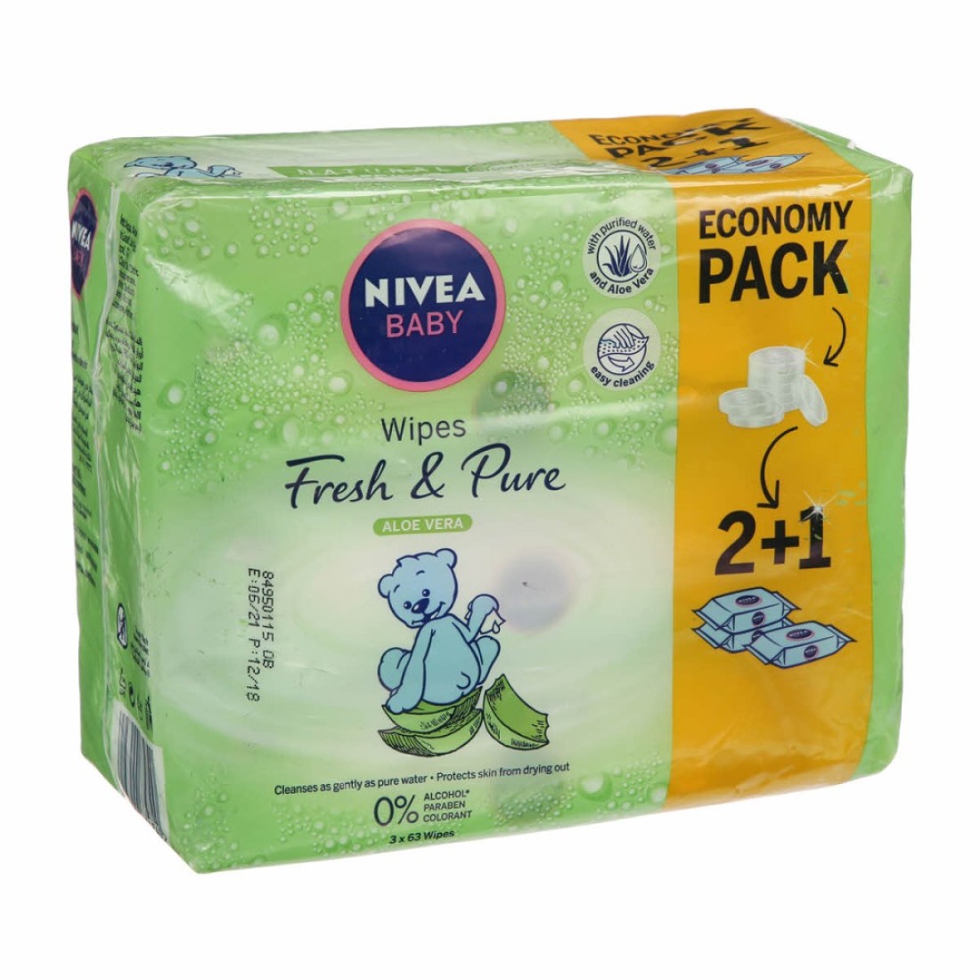 NV BABY WIPES FRESH&PURE 63S 2+1 FREE