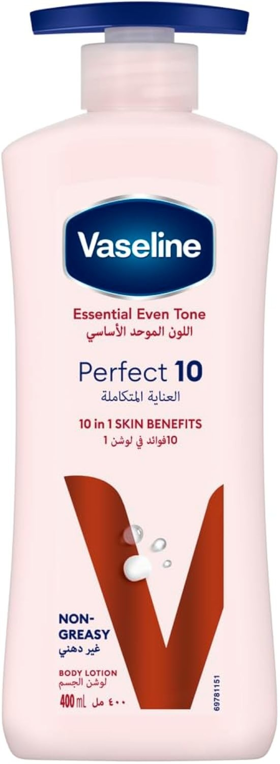 لوشن الجسم موحد اللون الاساسي من فازلين مع SPF 24 وفيتامين B3 ومضادات الاكسدة لبشرة موحدة اللون، 400 مل
