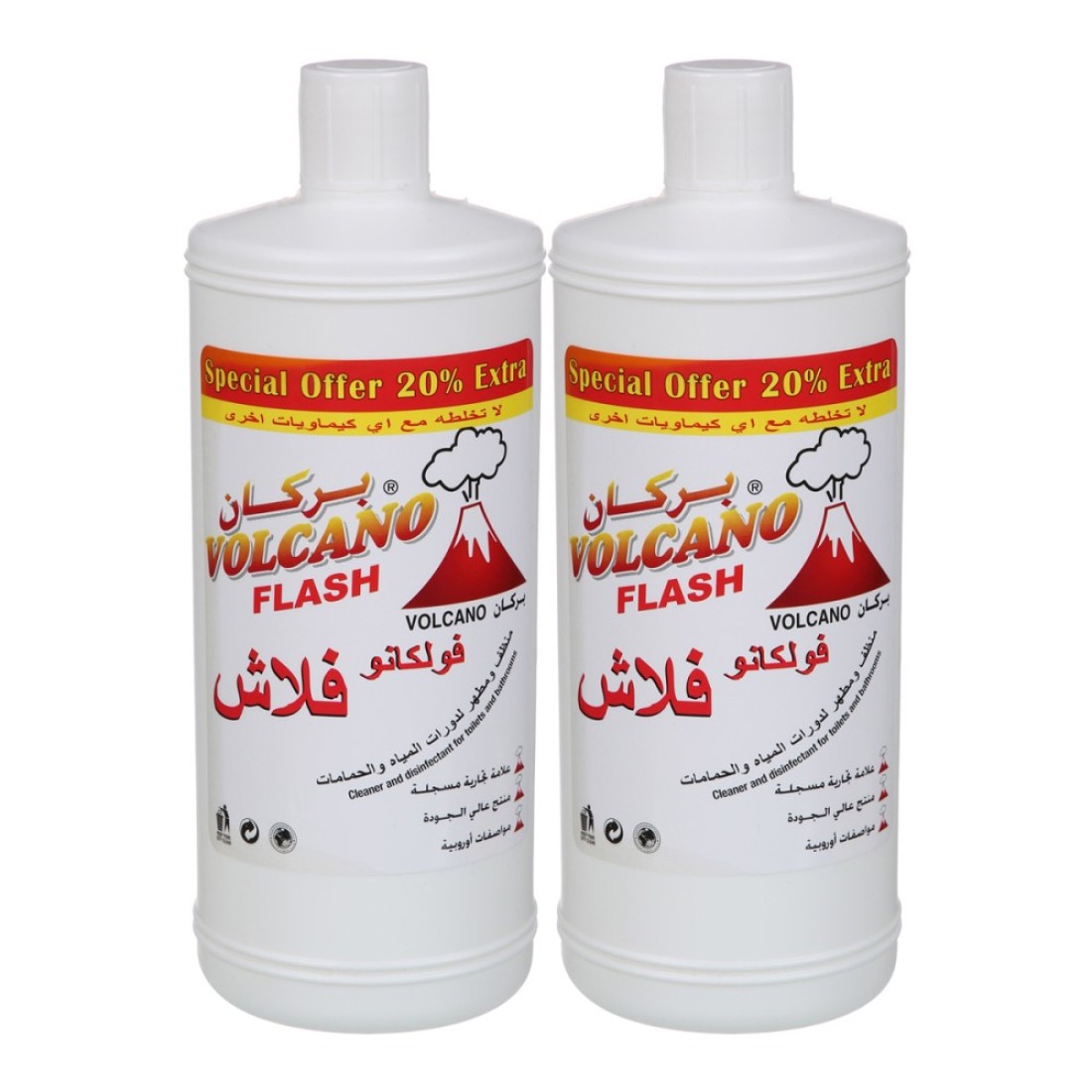 FLASH CLEANER TOILET 2x800ML+20% EXTRA
