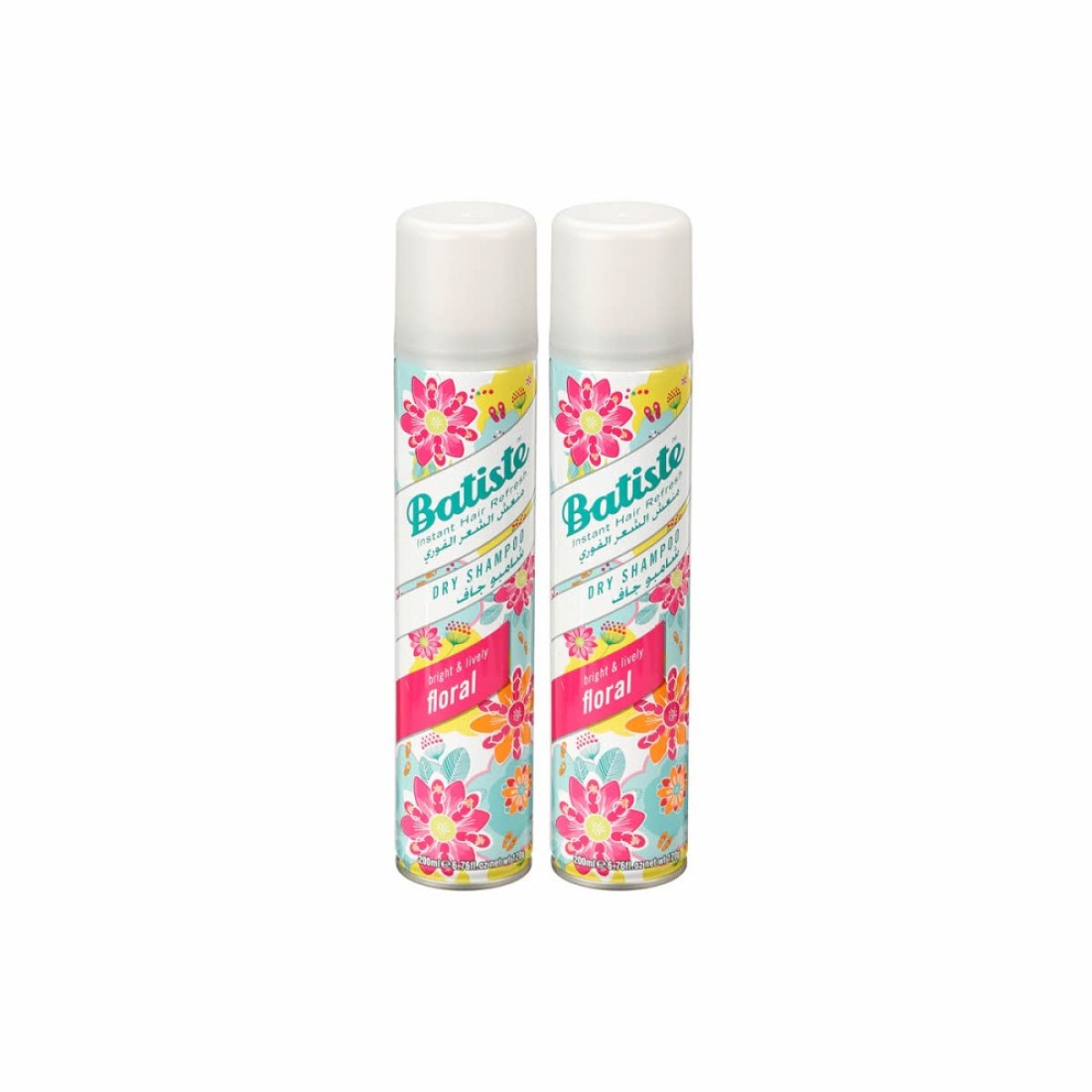 BATISTE DRY SHAMPOO BRIGHT & LIVELY FLORAL 200ml x2