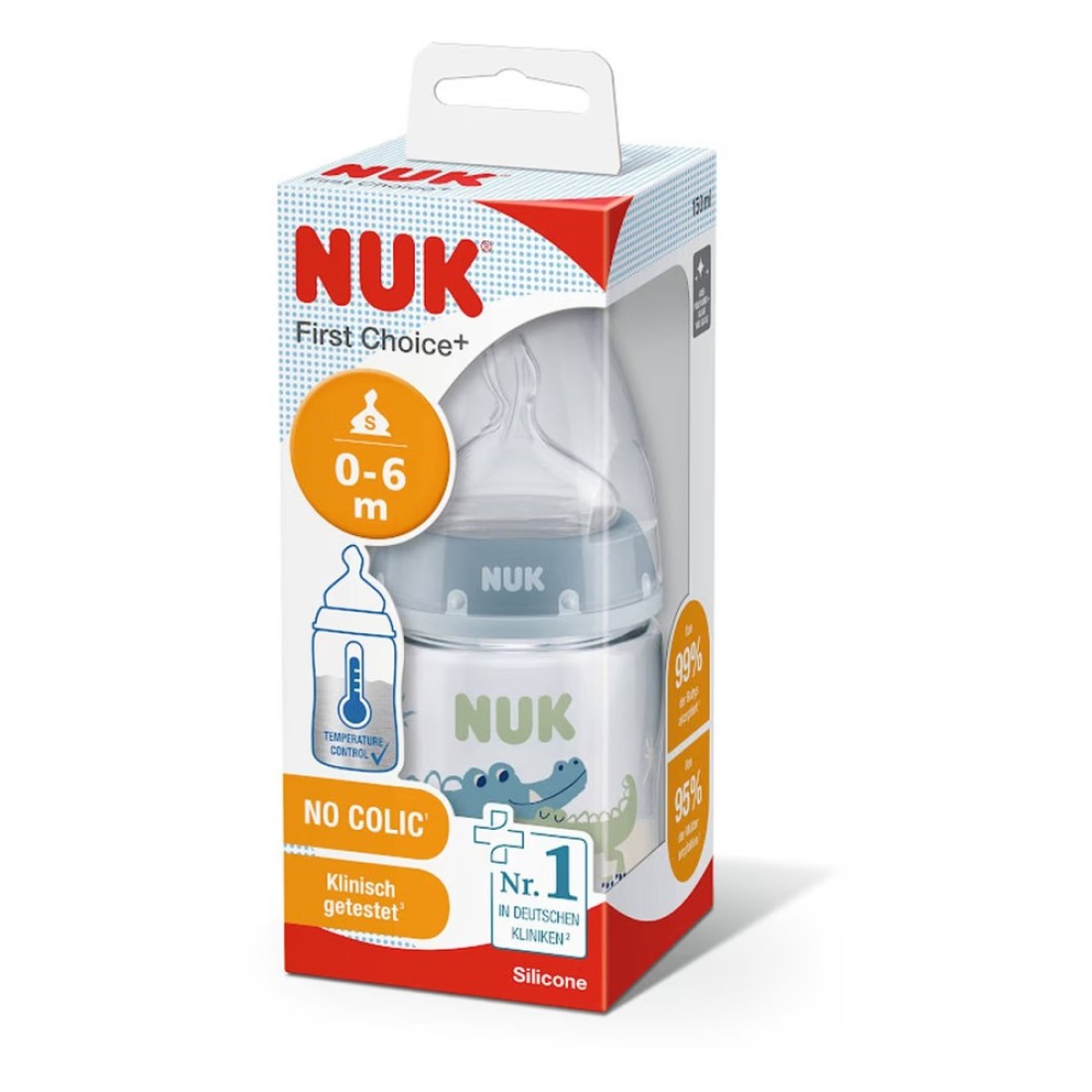 Nuk First Choice+ No-Colic Feeding Bottle SNK718 Multicolour 150ml