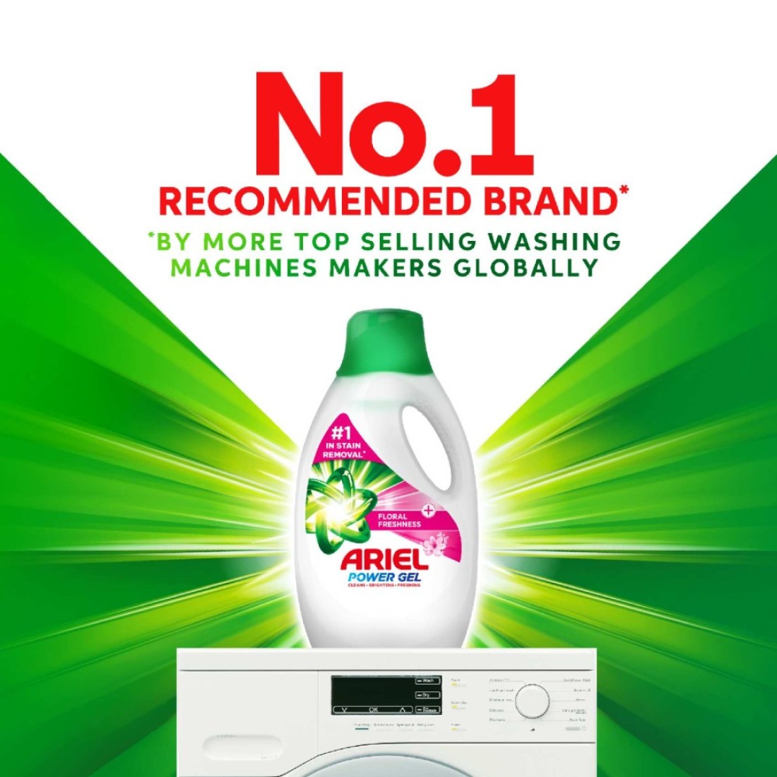Ariel Liquid Laundry Detergent Downy Freshness 1.8L Pack of 4