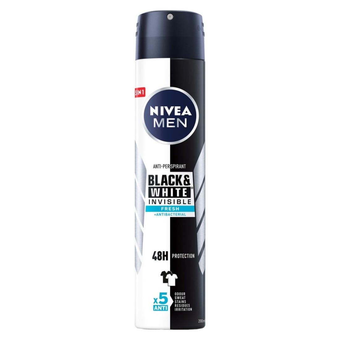 NIVEA MEN Antiperspirant Spray for Men Black and White Invisible Protection Fresh 200ml