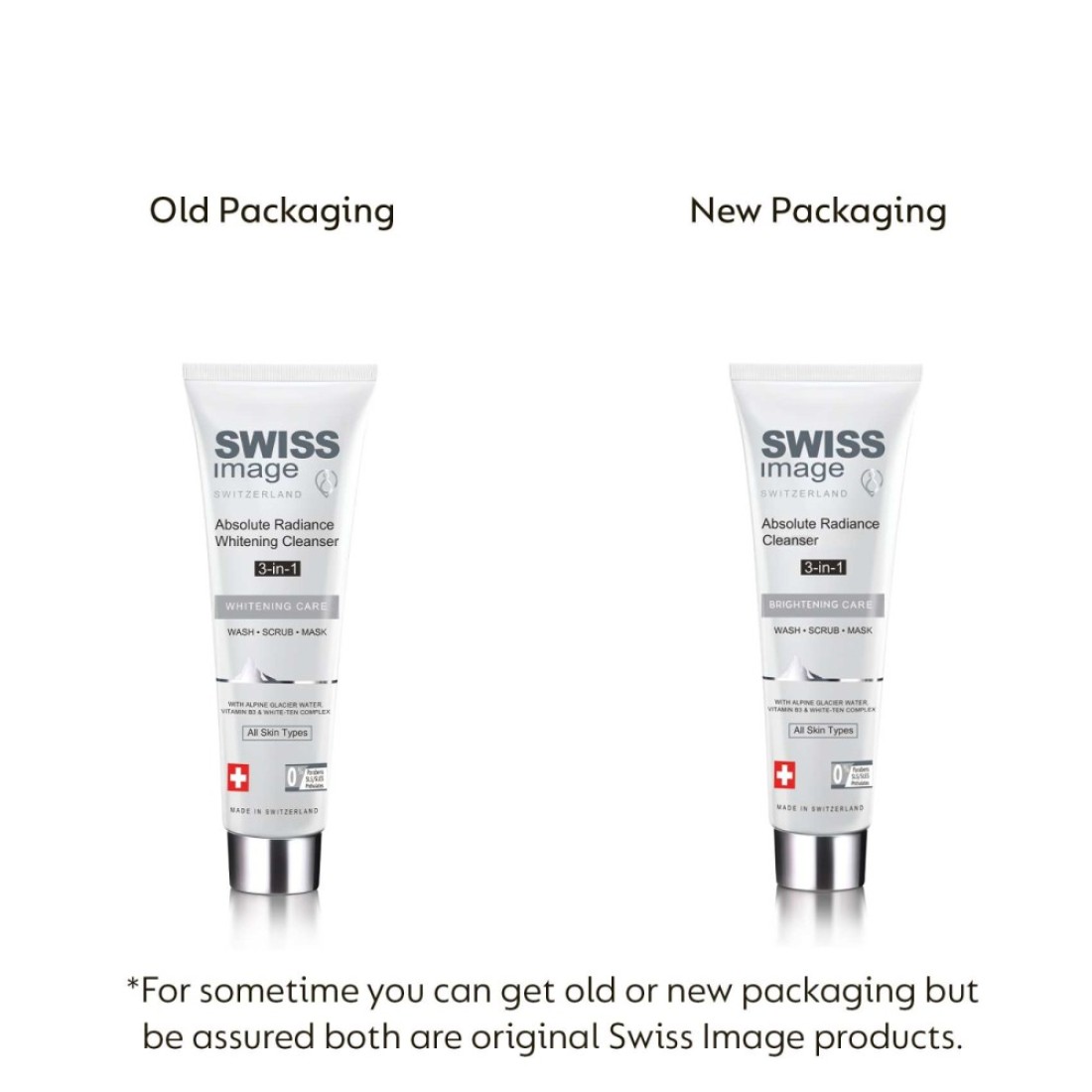 Swiss Image Absolute Radiance Whitening 3 in 1 Face WashاScrub &amp; Mask 100ml