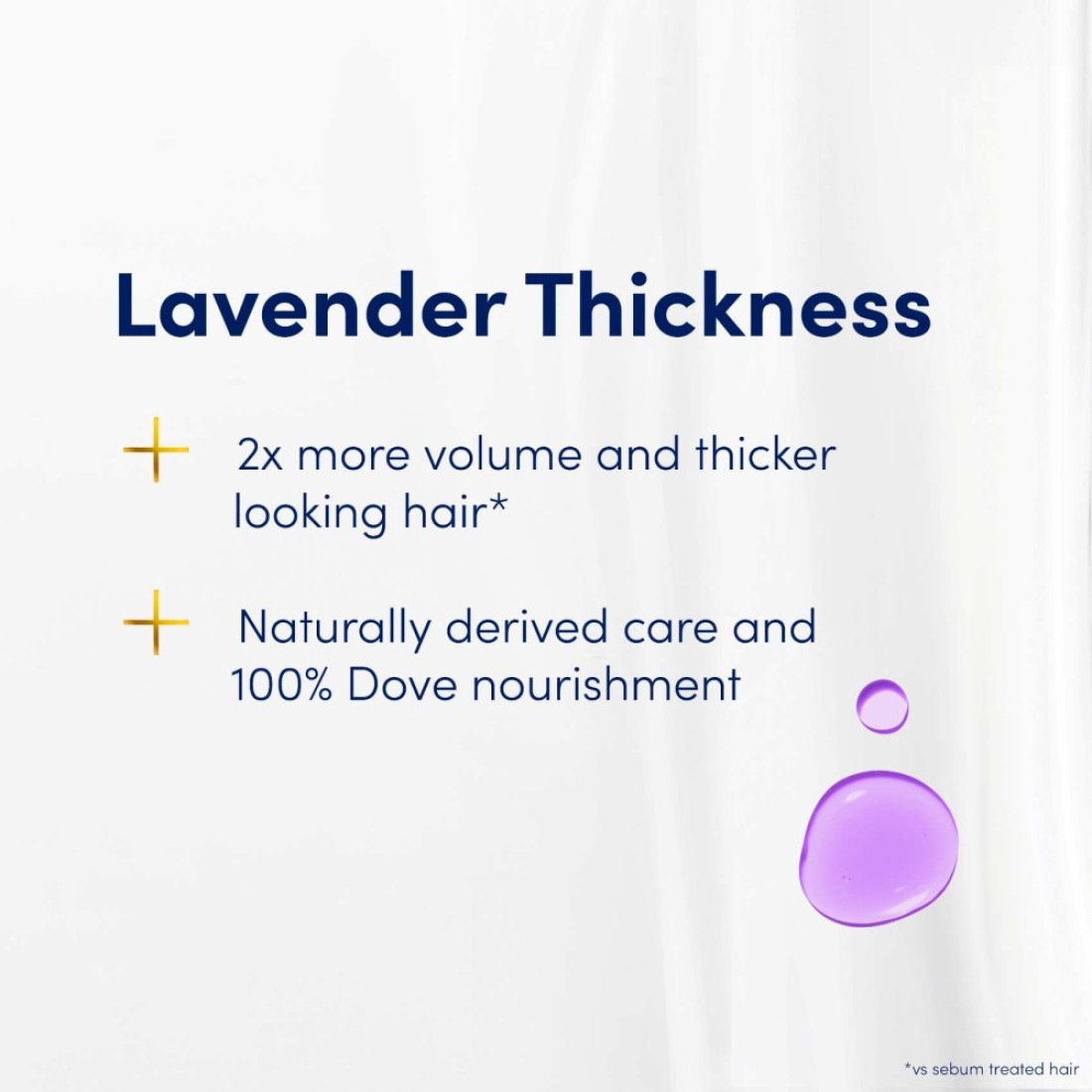 Dove Hair Conditioner For More Volume And Ticker-Looking Hair Lavender Thickness 350ml