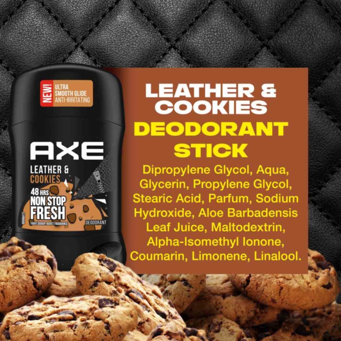Axe Leather And Cookies Deodorant Stick Clear 50ml