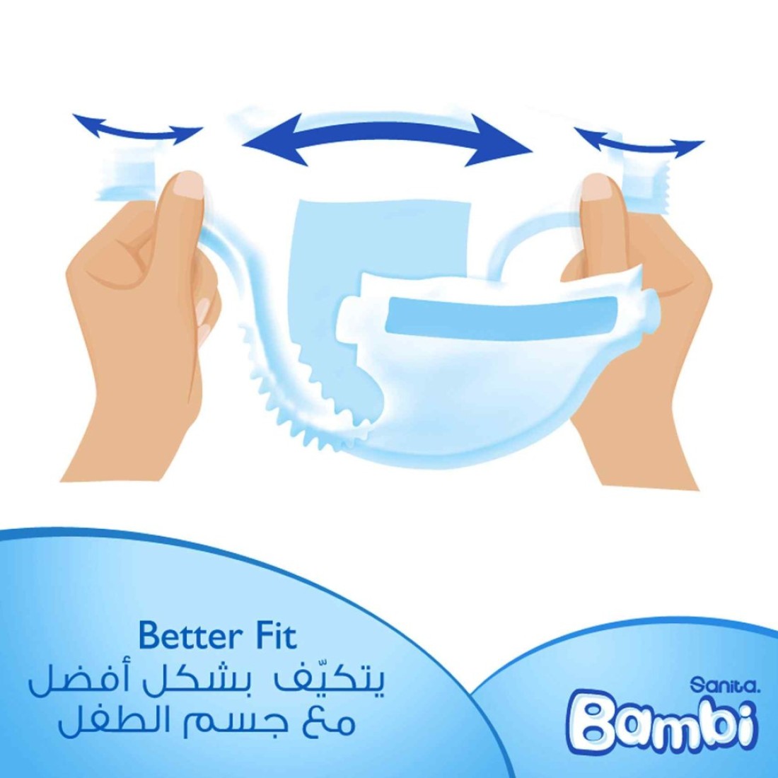Sanita Bambi Baby Diapers Mega Pack Size 3, Medium, 6-11 KG, 92 Count