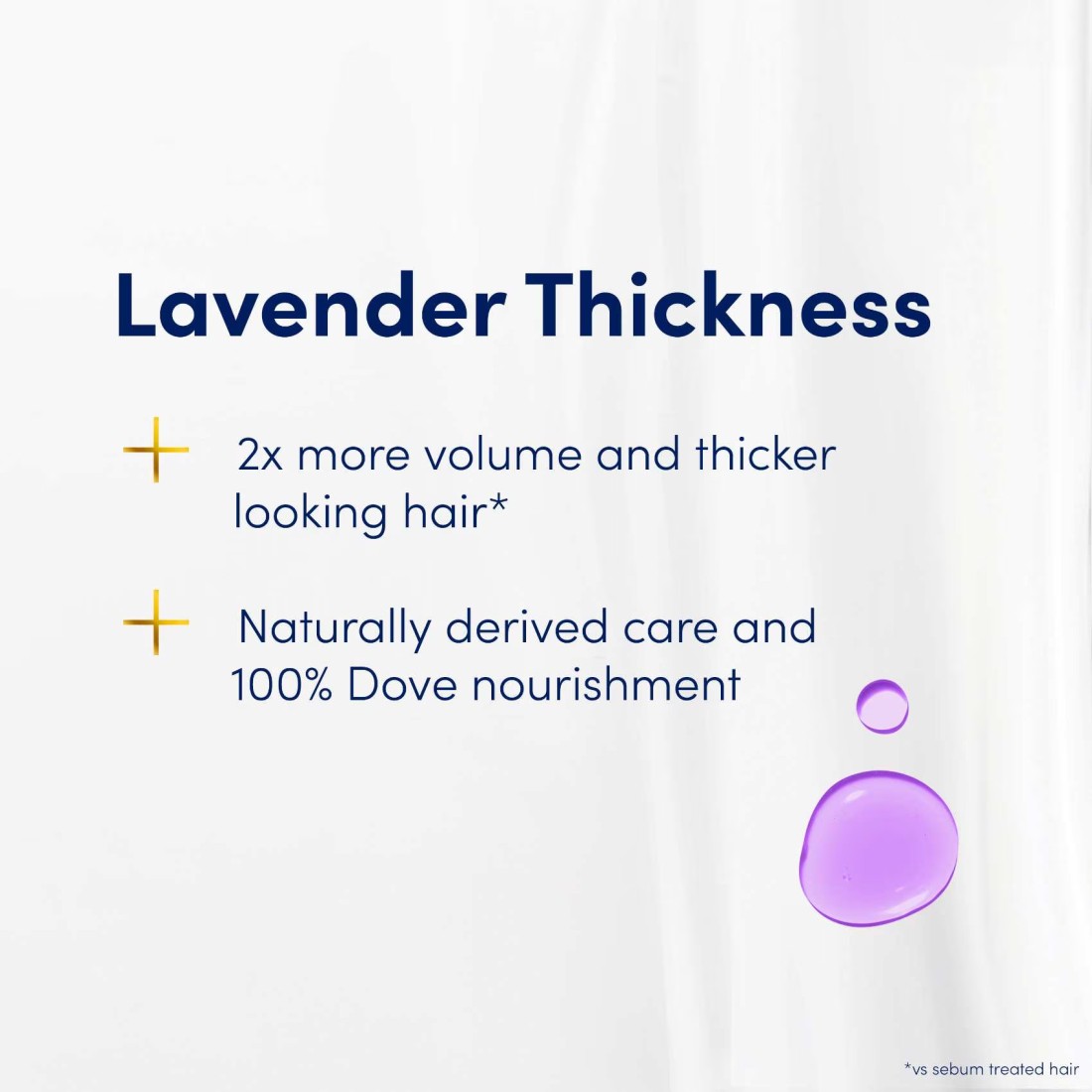 Dove Shampoo For More Volume And Thicker-Looking Hair Lavender Thickness 400ml