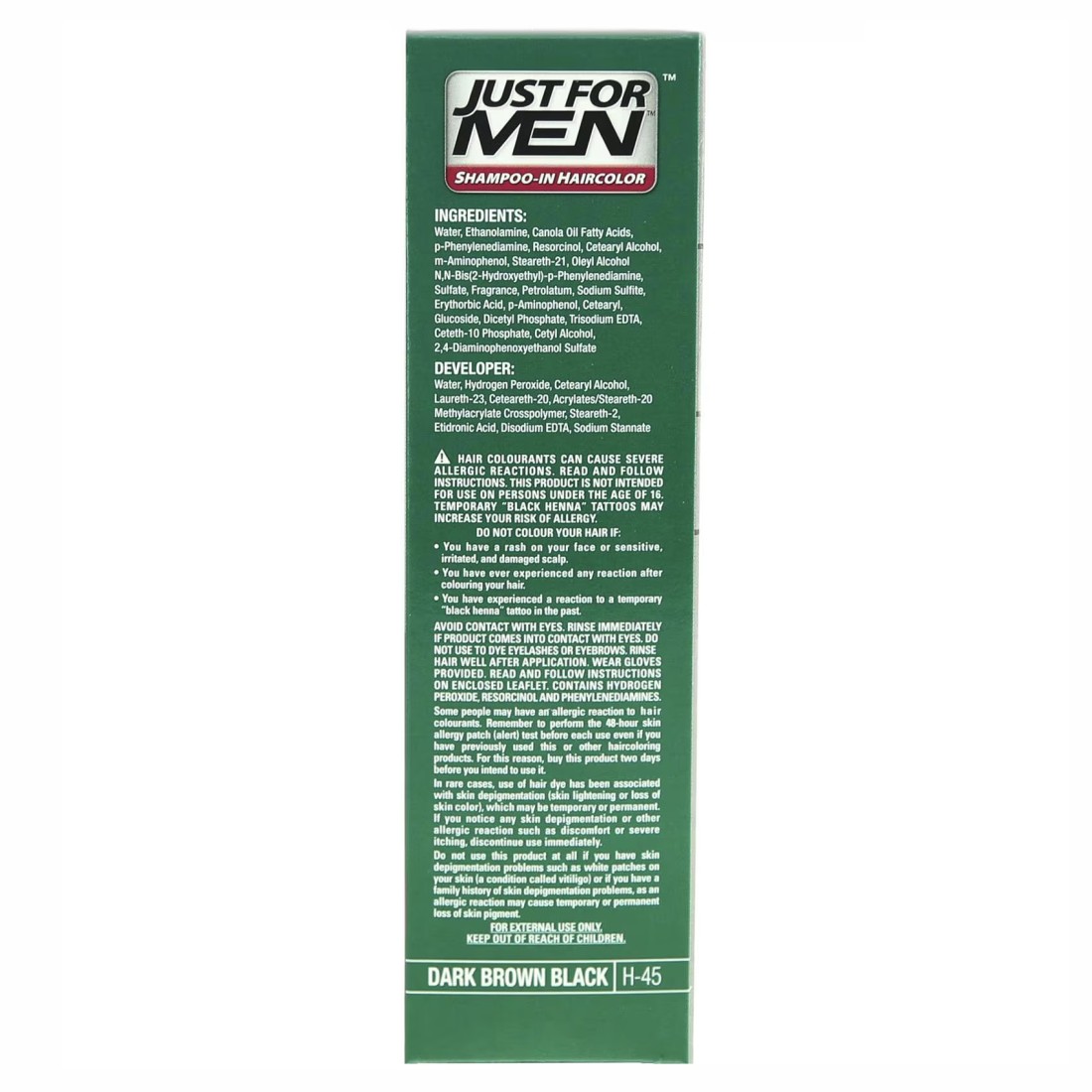 Just For Men Shampoo Hair Colour Darkest Brown Black 66ml