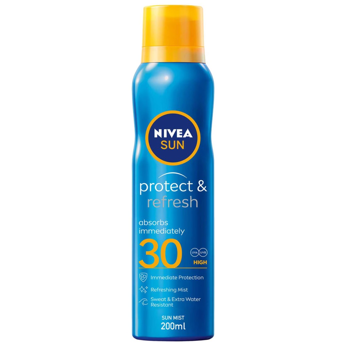 NIVEA SUN Spray Protect &amp; Refresh Water Resistant SPF 30 Spray 200ml