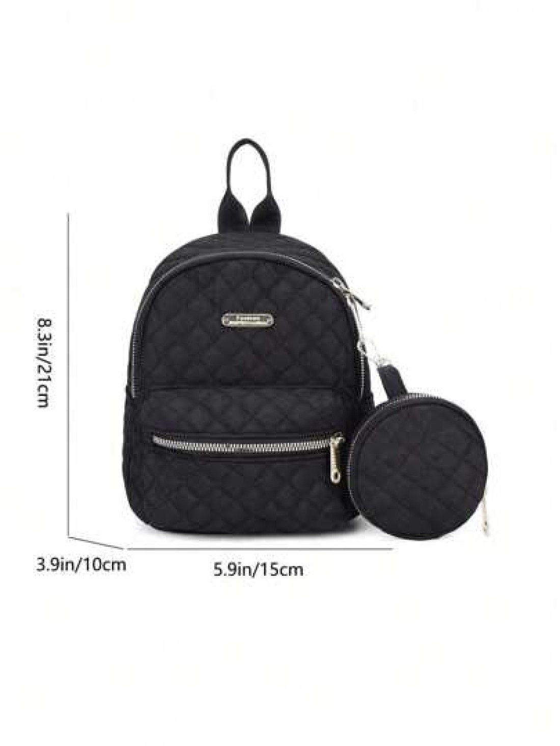1pc Spring Back To School Girl s Versatile Simple Practical Quilted Backpack With Coin Purse Casual Outdoor Nylon Campus Schoolbag For College Junior High School Students Small And Fashionable Work Co