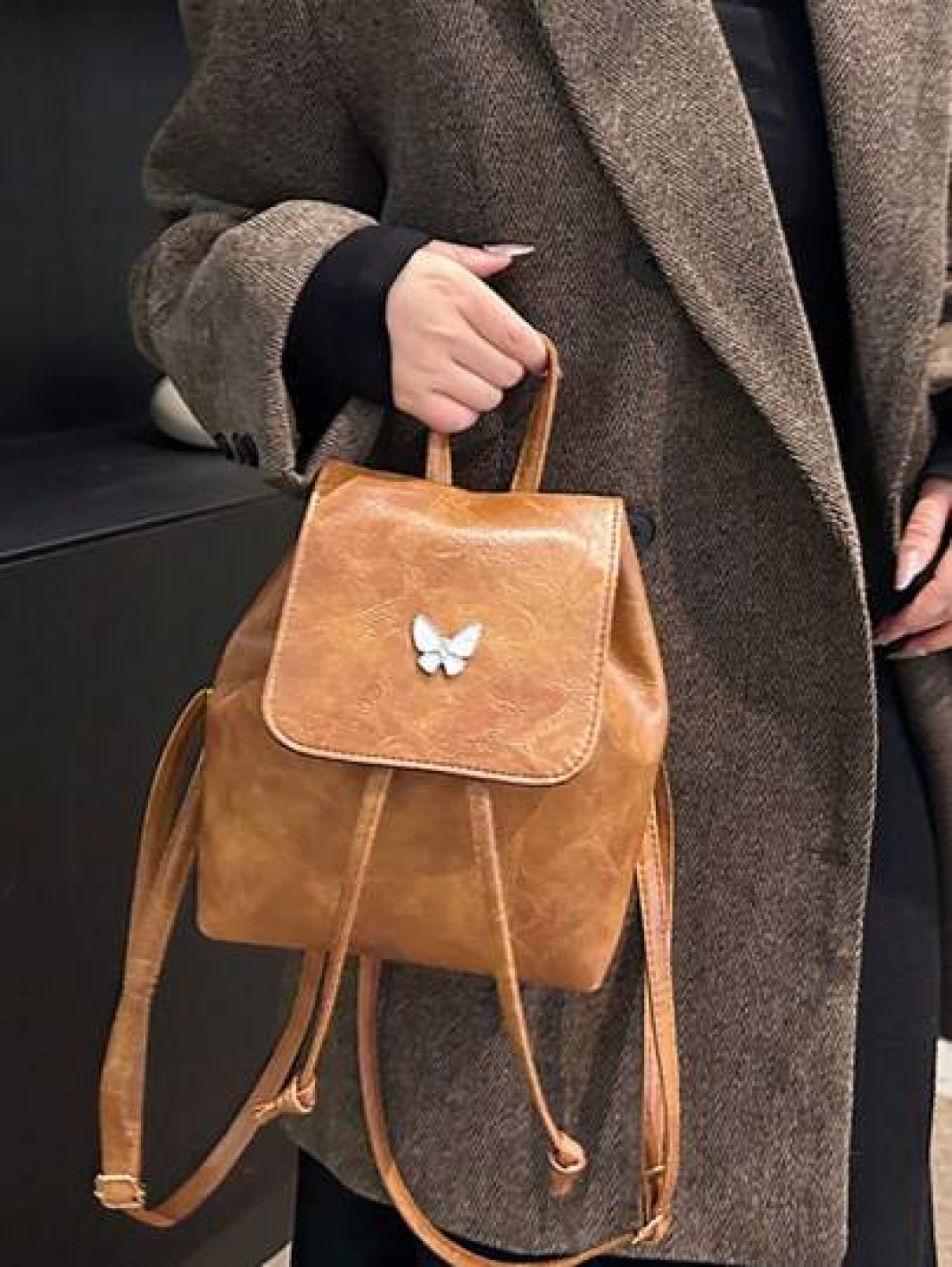 1pc Butterfly Pattern Minimalist Backpack For Large Capacity Travel Shoulder Bag