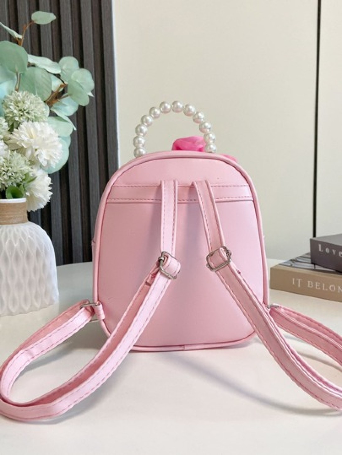 Girls Cartoon Figure Graphic Sequin Decor Backpack