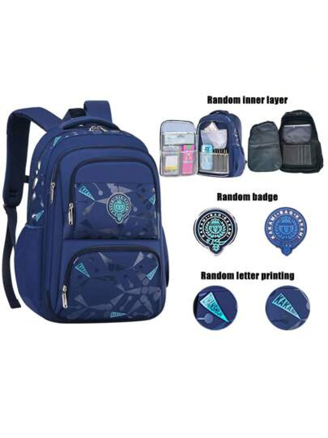 1 Piece Kids Backpack School Boy Backpack Handsome Student School Bag Large Capacity Multi Pocket Waterproof Backpack School Supplies Suitable For 6 14 Years Old Teenager Students School And Travel