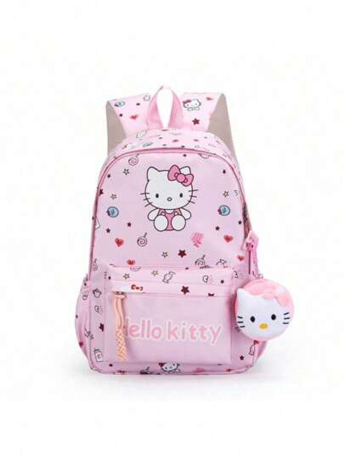 Sanrio 1pc Backpack Kawaii Stylish School Bag Girl s Colorblock Rucksack Large Capacity Foldable Outdoors Daypack