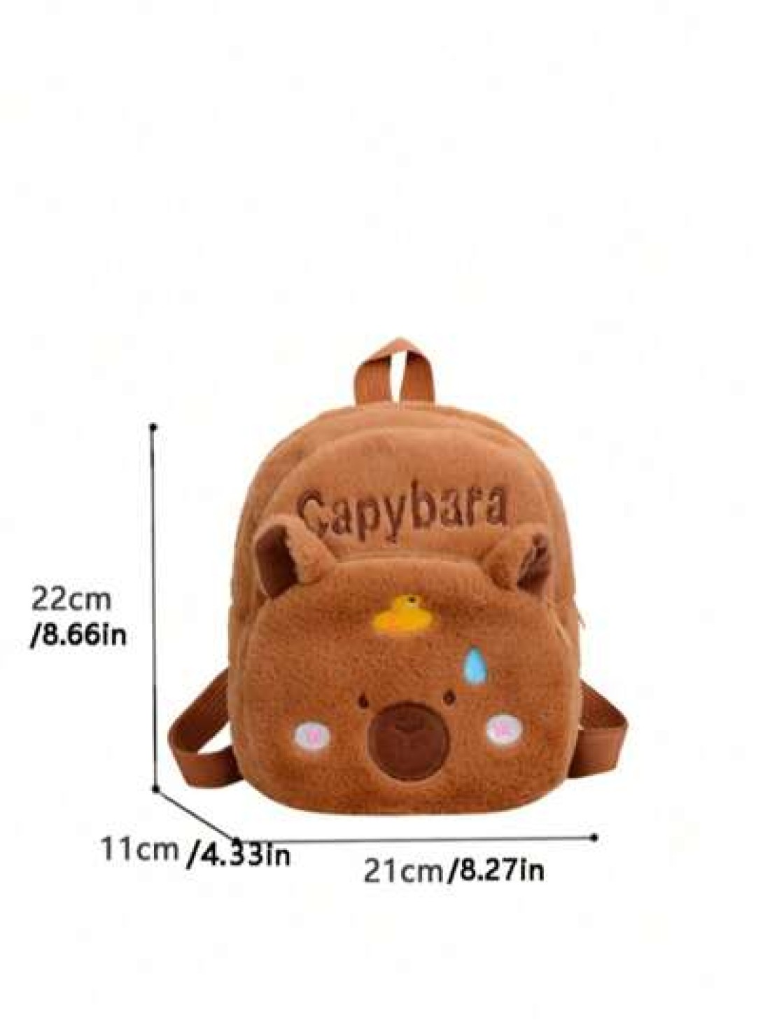 1pc New Cute Cartoon Bear Niche High Quality Material Backpack Zipper Opening And Closing And Fashionable New Bag The Bear Style Is Cute Adjustable Shoulder Straps Casual And Fashionable Very Suitable