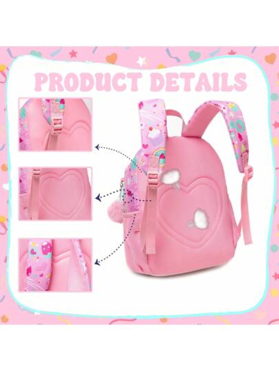 1pc Cute 13 Inch Animal Backpack Kindergarten Outdoor Sports Little Girl With Small Pendant