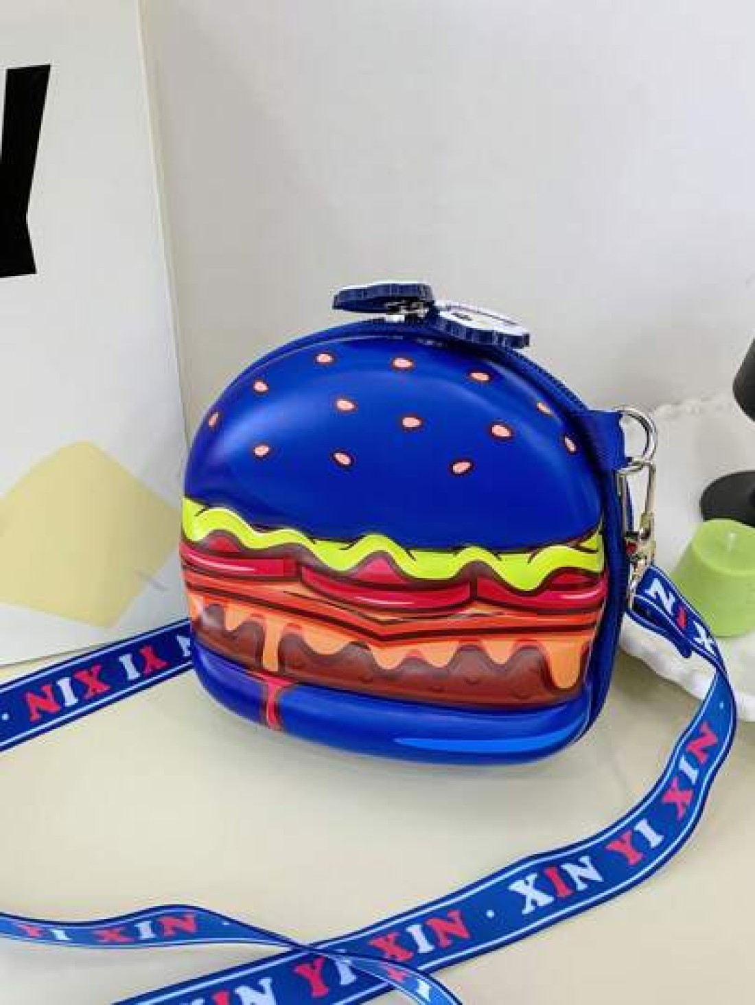 2025 New Summer Personalized Creative Quirky Cute Hamburger Bag Crossbody Bag Niche Unique Super Good Looking Small Bag