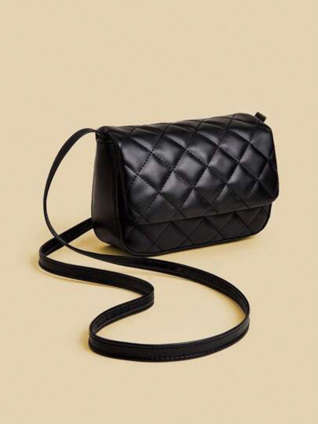 1pc Rhombic Quilted Square Simple Flap Shoulder Messenger Bag Suitable For Daily Party Travel Birthday Gift