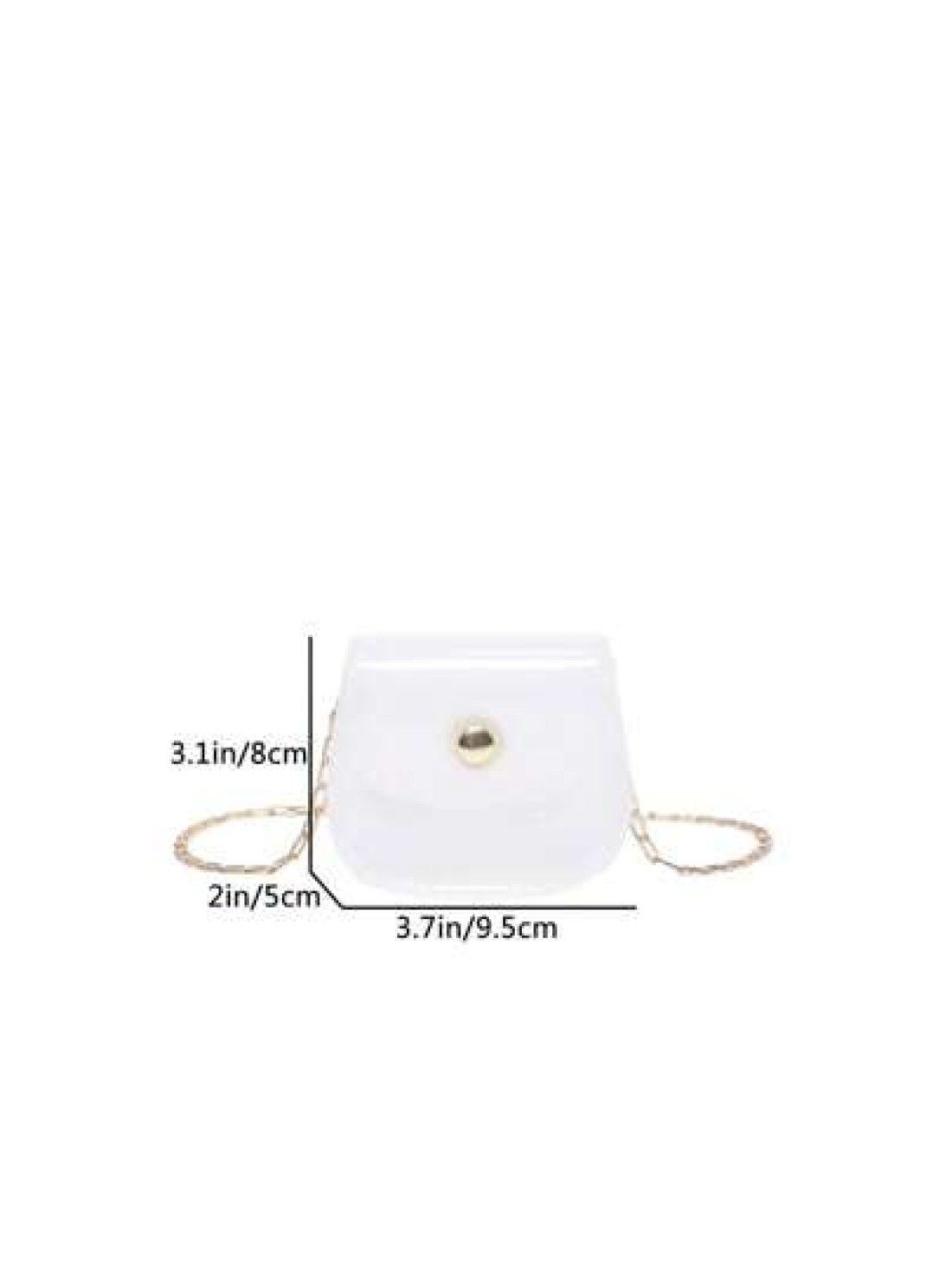 1pc Candy Colored PVC Mini Chain Crossbody Bag For Girls Suitable For Daily Use