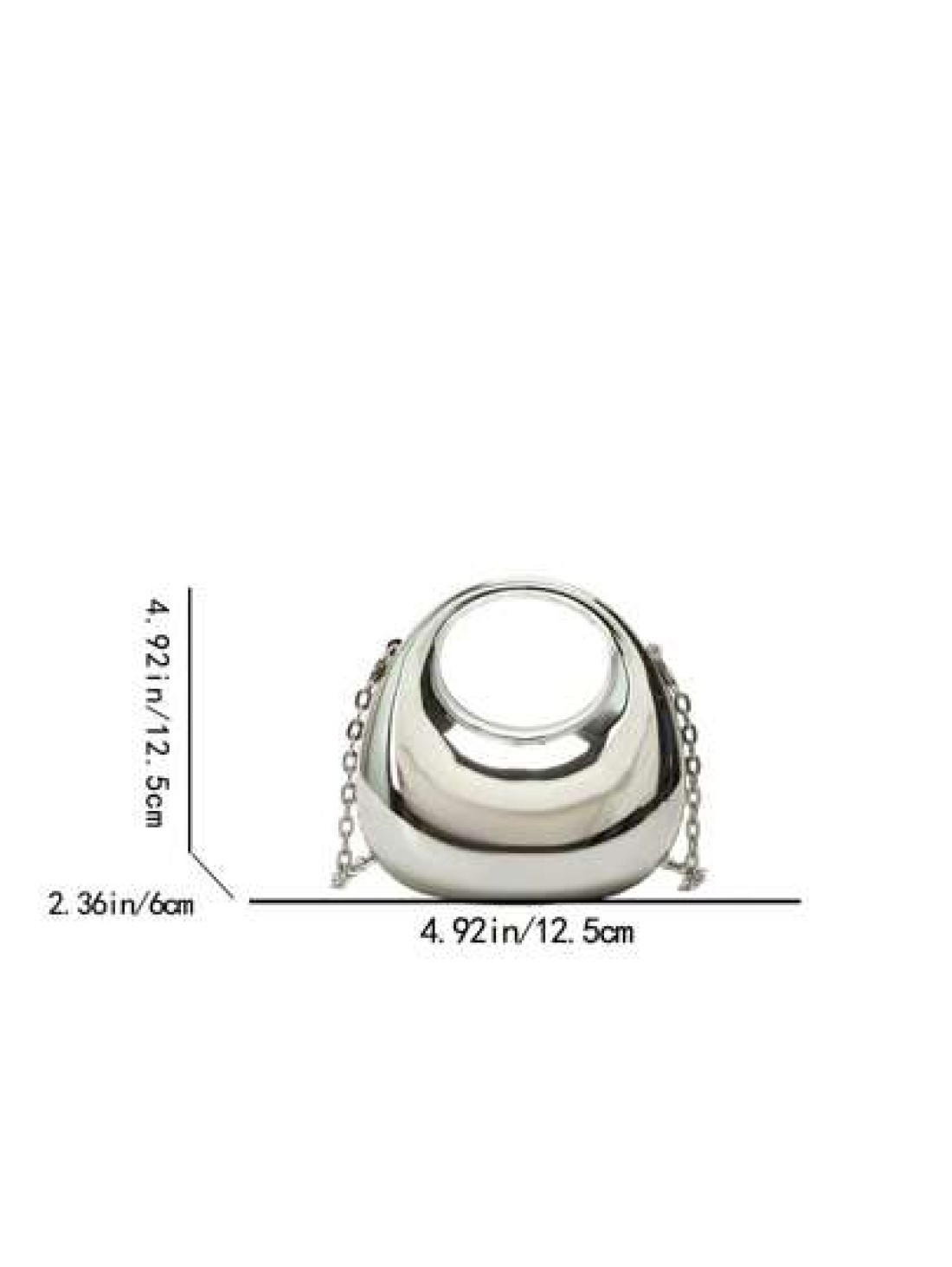 1pc Simple Handbag Acrylic Crescent Bag New Bright Chain Bag One Shoulder Handbag Fashionable Multifunctional One Shoulder Crossbody Evening Bag Suitable For Teenagers To Travel Daily Matching Suitabl