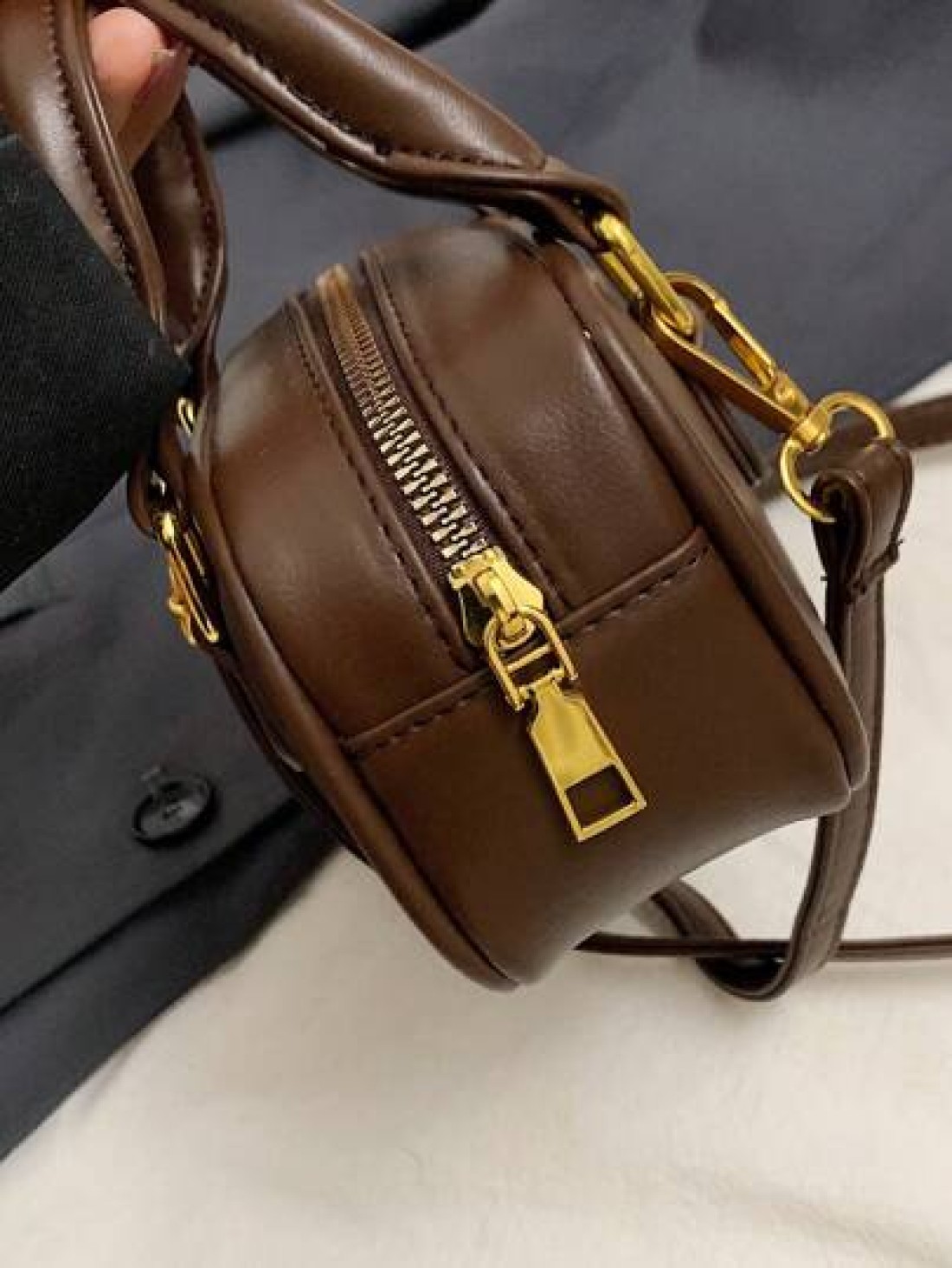 New Mini Bowling Ball Bag Retro Handbag Simple And Versatile Mainly Used For Hanging Decorative Items Small Capacity And Low Practicality