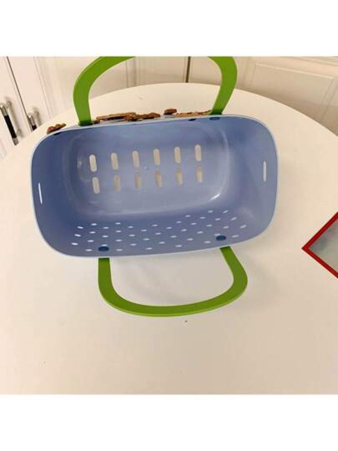1pc New Fashion Silicone Perforated Tote Bag Casual Shopping Basket Handbag