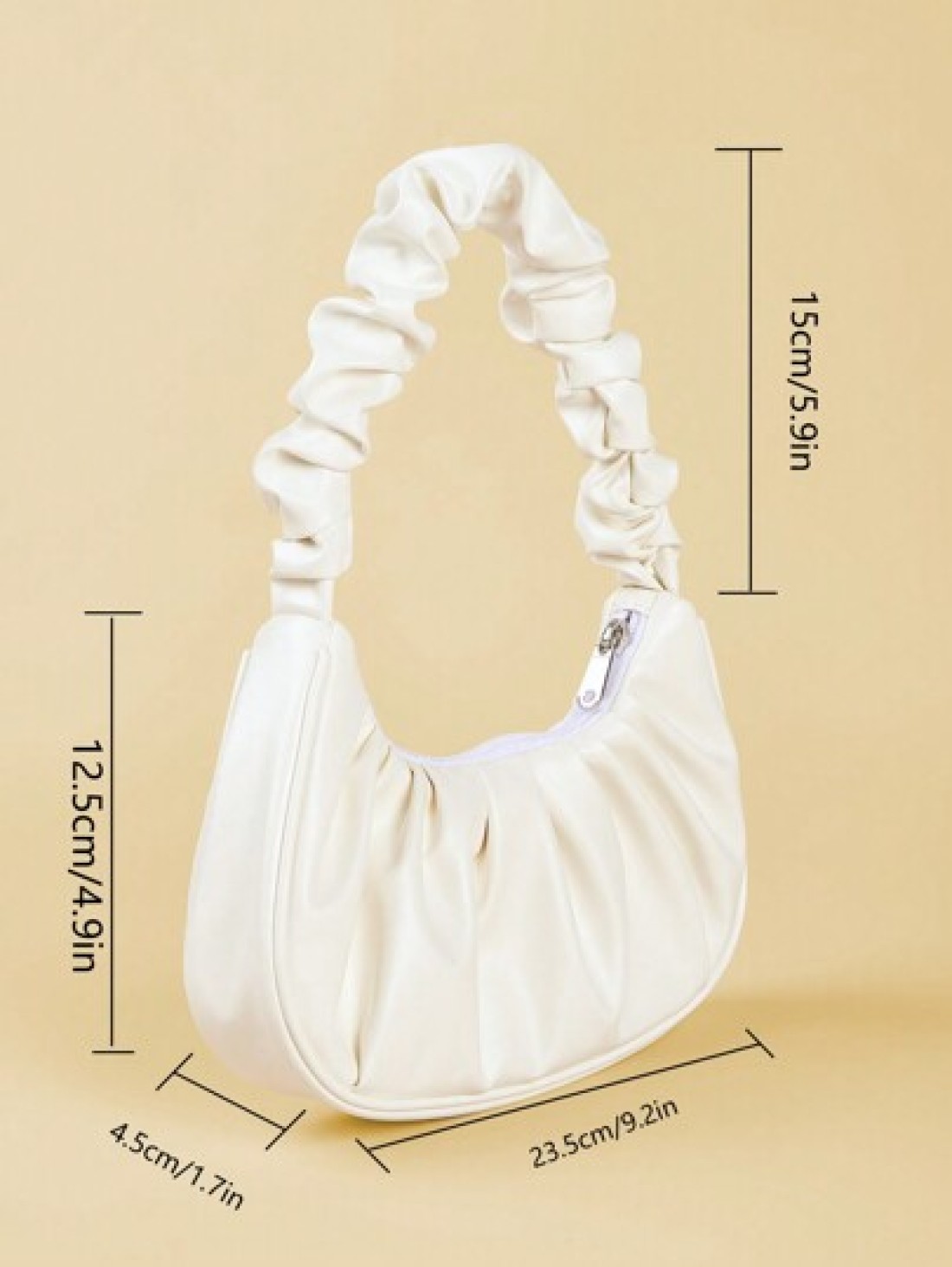 1pc Fashionable Minimalist Style Elegant Lightweight Folded Handbag For Teenage Girls