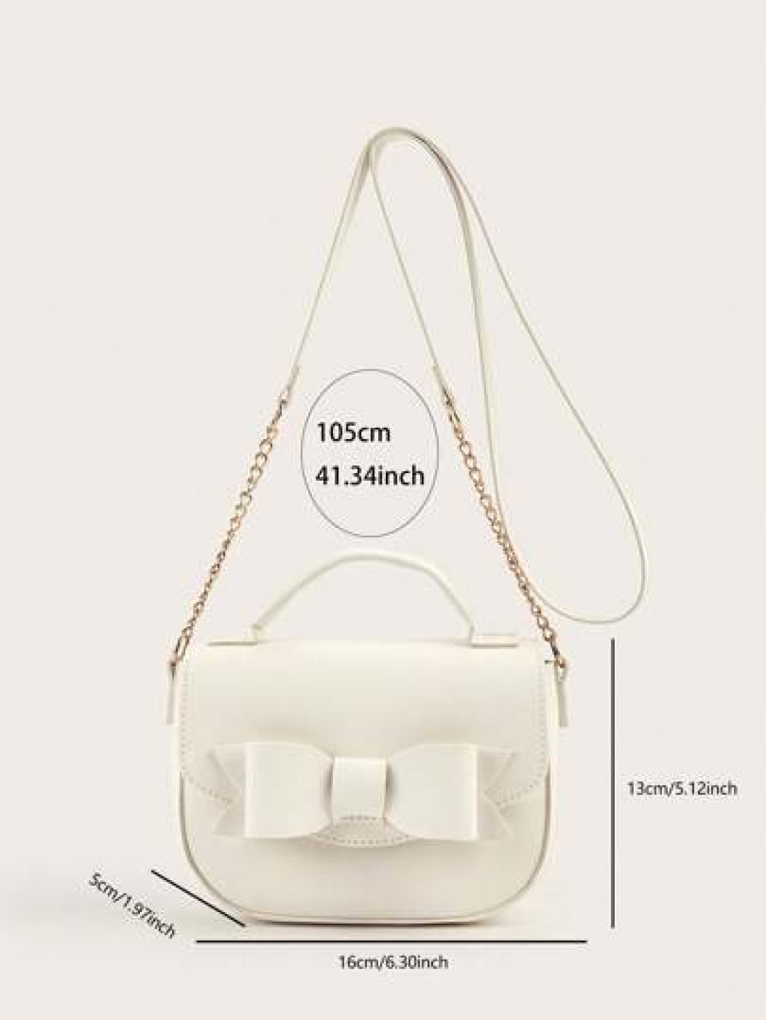 1pc Bow Decor Handbag Shoulder And Crossbody Bag Birthday Gift Suitable For Little Girls
