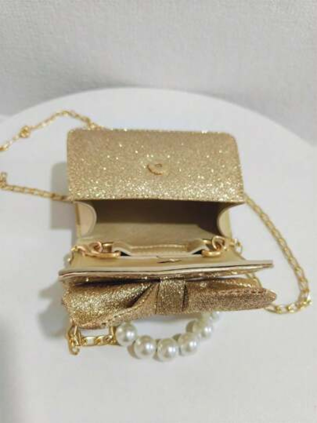 Children s New Pearl Handheld Bag Festival Gift PU Leather Bowknot Fashion Mini Princess Handbag For Little Girls Coin Purse Mini Shoulder Bag