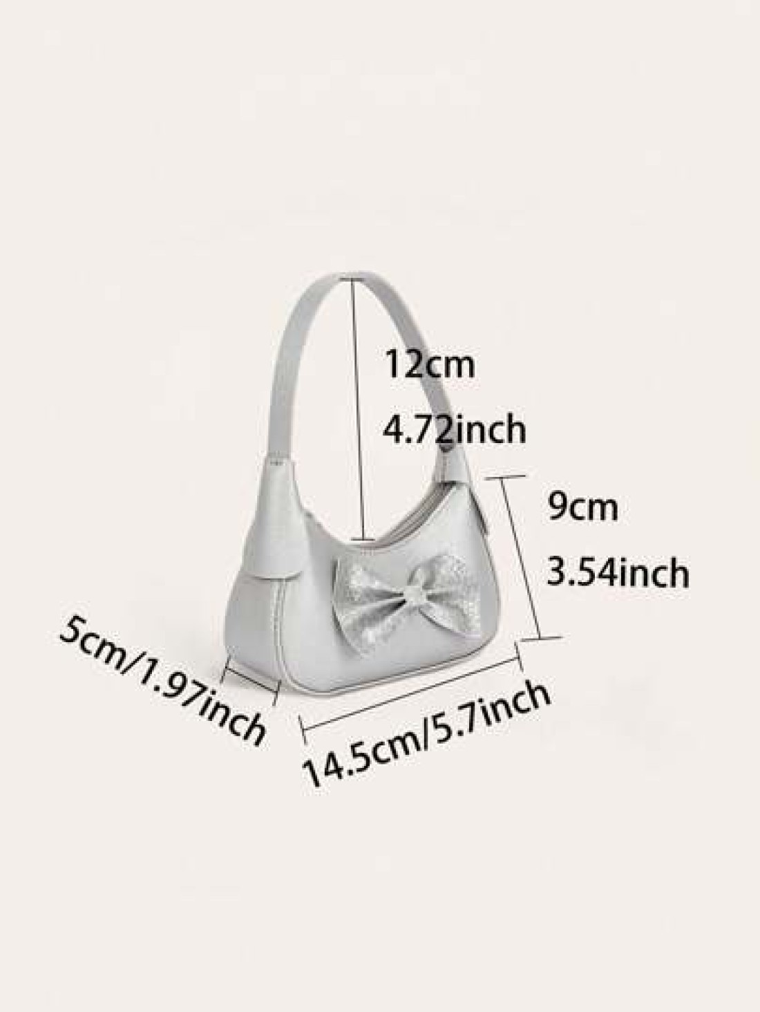 1pc Cute Girl Bow Decor Baby Mini Handbag