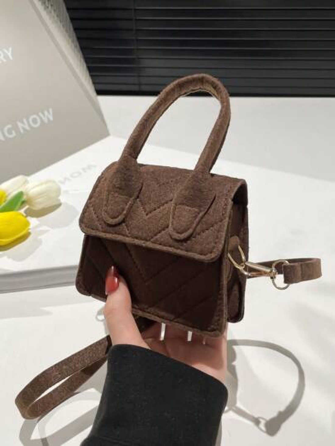1 Piece Of Magnet Closure Fashionable Diamond Grid Mini Candy Color Handbag Niche Design Highly Attractive Versatile Adjustable Shoulder Strap Shoulder Messenger Bag Suitable For Teenagers To Travel S