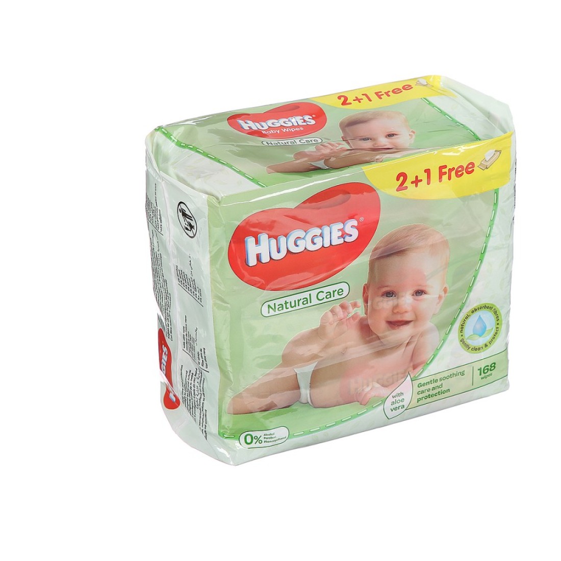 HUGGIES BABY WIPES ALOE 56S 2+1 FREE