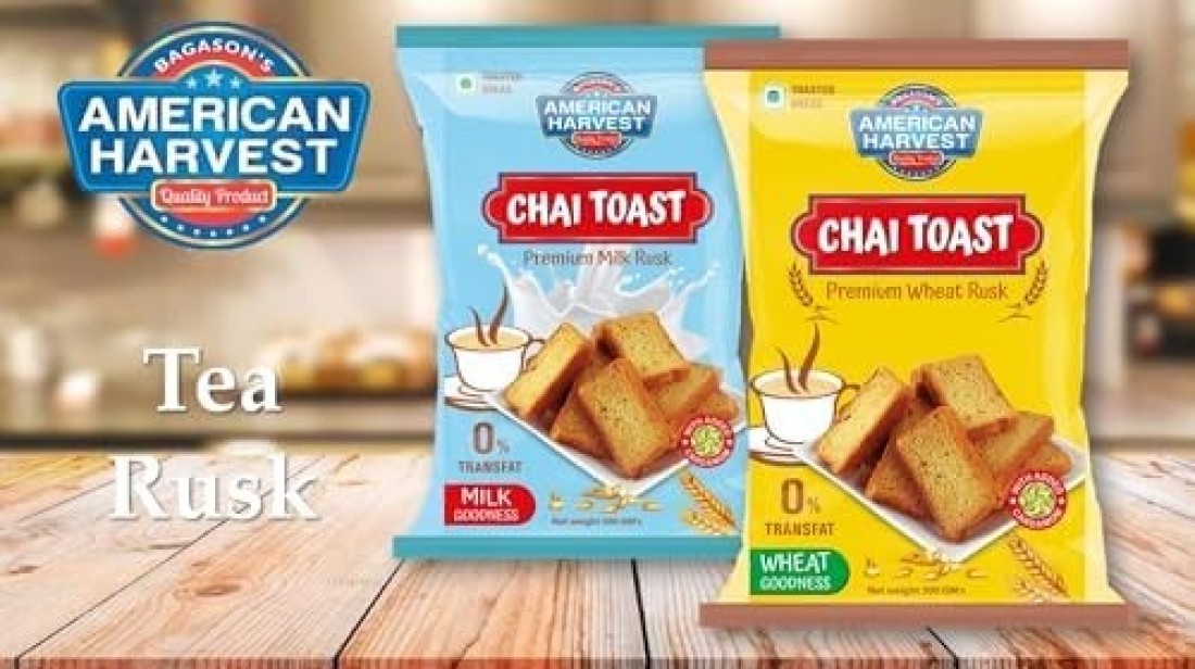 American Harvest Chai Toast Premium Milk Rusk With Added Cardamom 300g Pack of 2