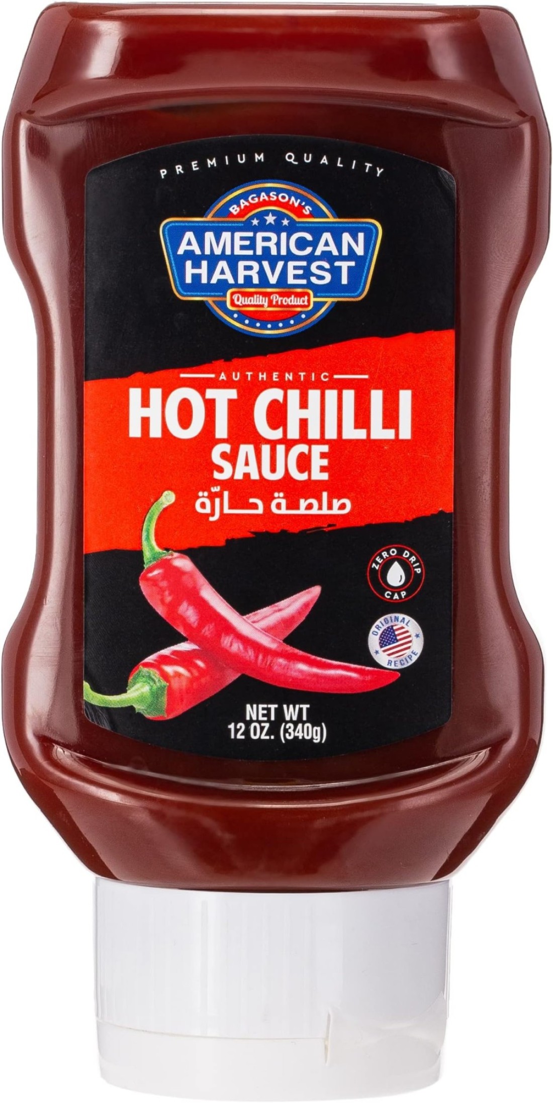 American Harvest Hot Chilli Sauce, 340 gm