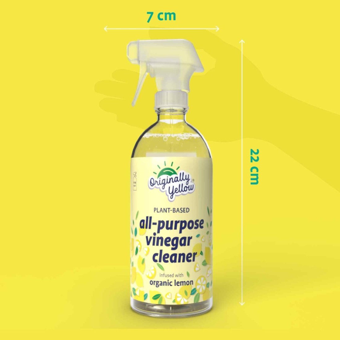 Originally Yellow All-Purpose Vinegar Cleaner Spray Organic Lemon 470ml