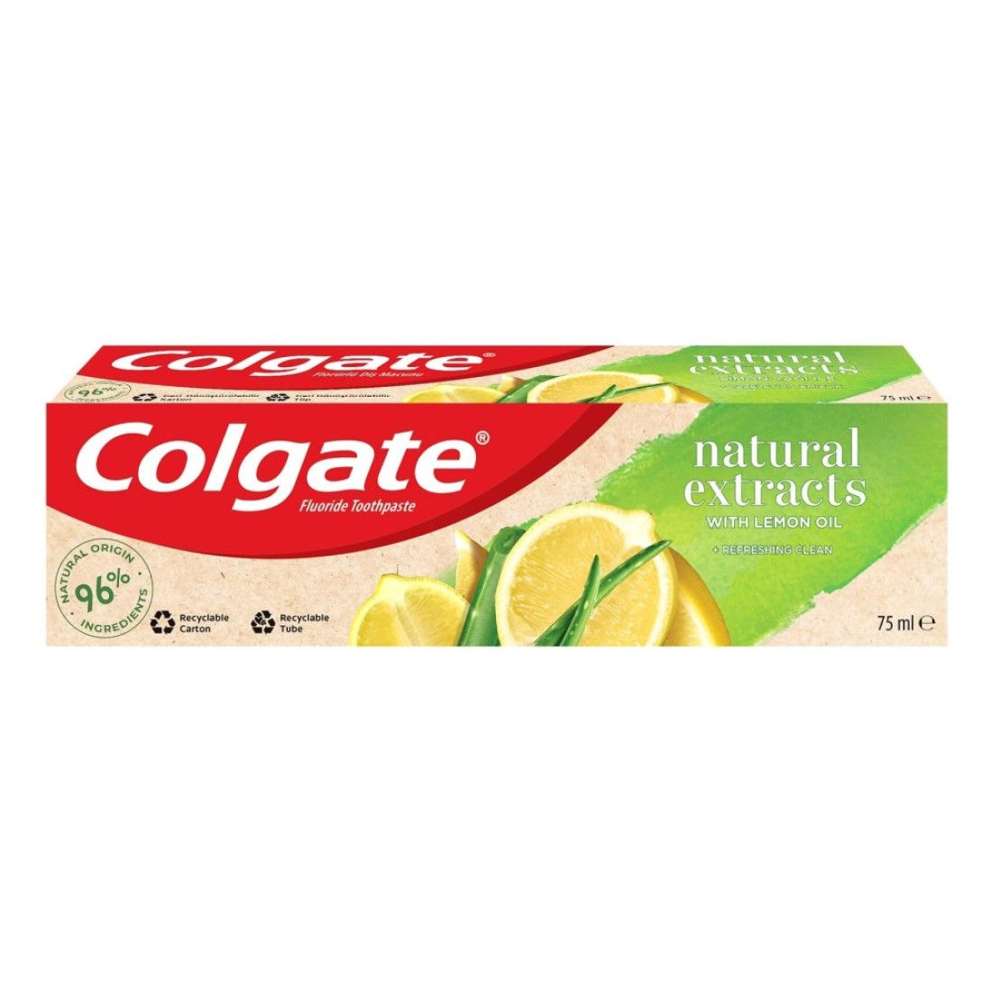 Colgate Natural Extracts Lemon Toothpaste Refreshing Clean 75ml