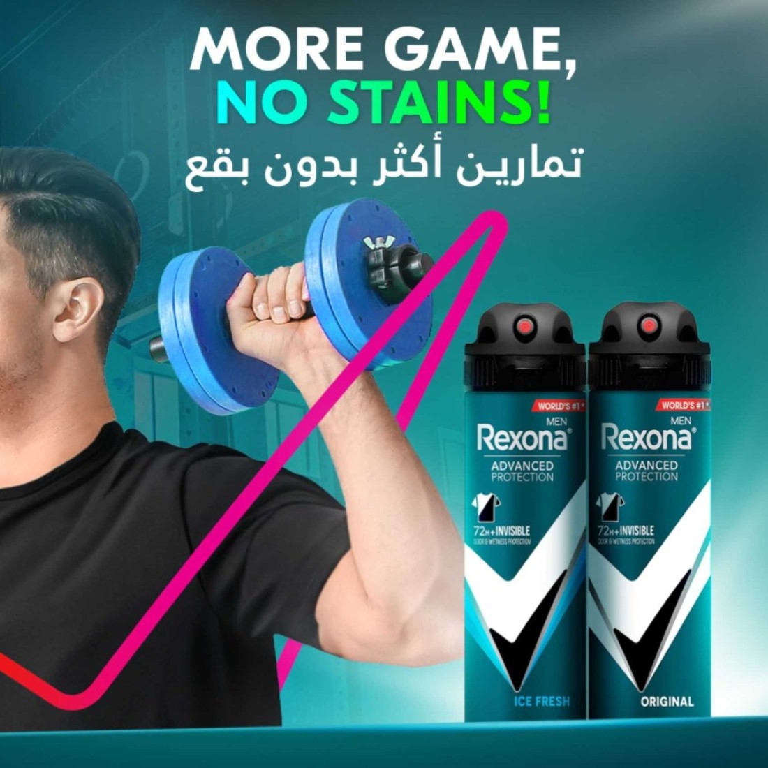 ريكسونا بخاخ مضاد للتعرق للرجال، مضاد للبكتيريا + إنفيزيبل، ١٥٠ مل