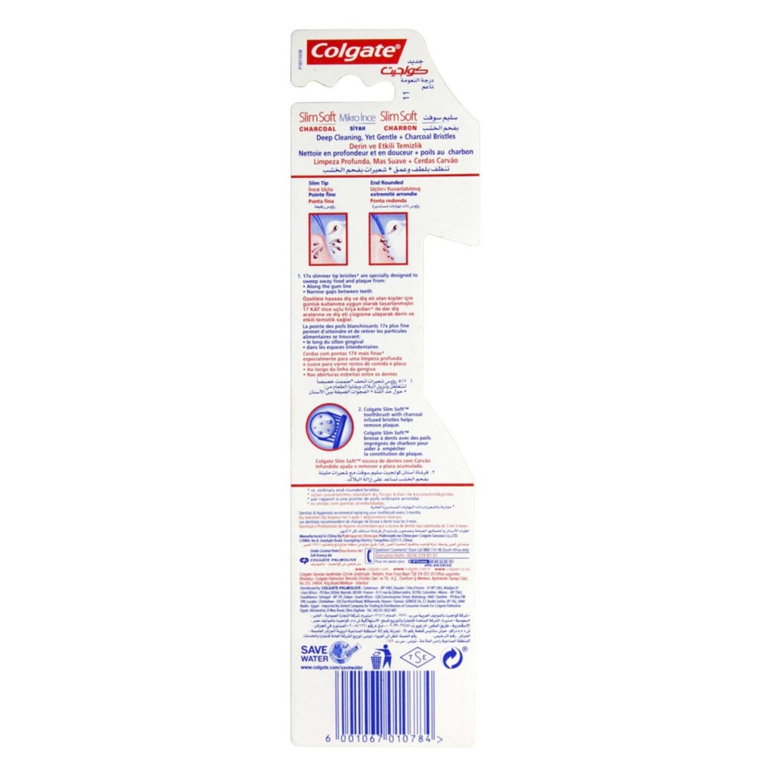 Colgate Slim Soft Black Charcoal Toothbrush 1 Pcs