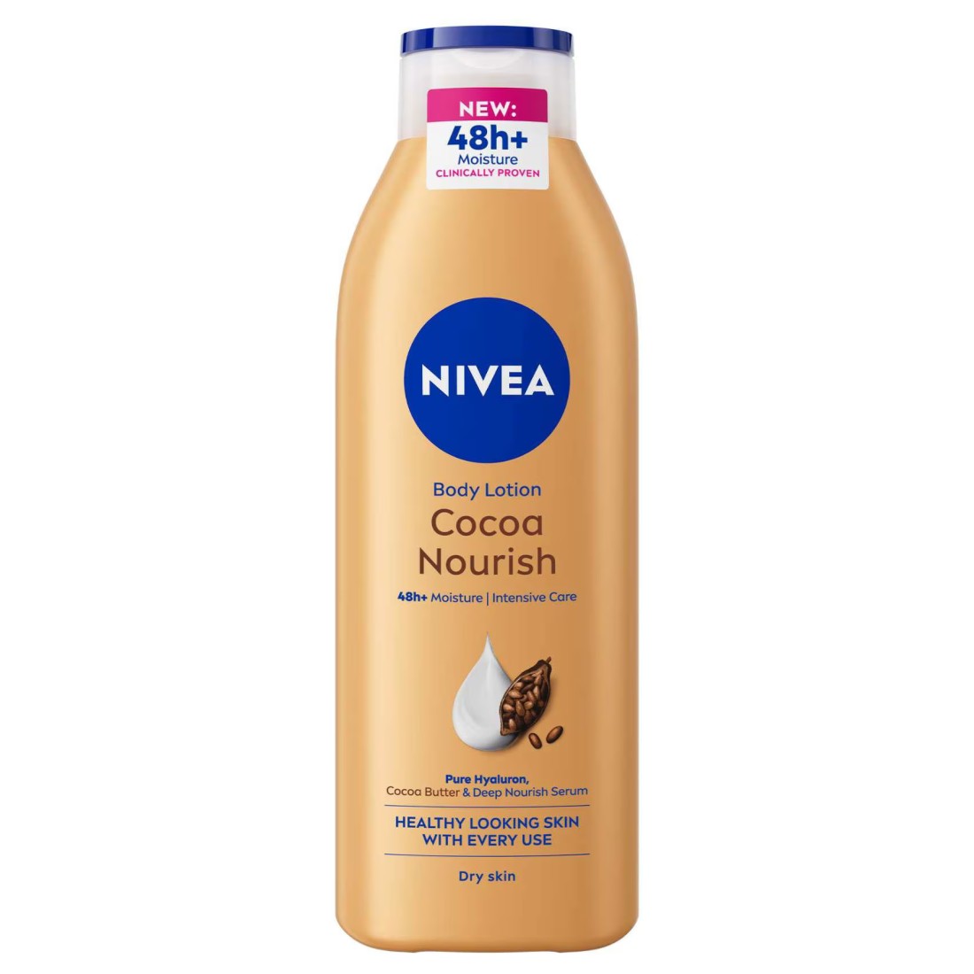 NIVEA Body Lotion, Dry Skin, Cocoa Butter, 48H Deep Moisture, 250ml