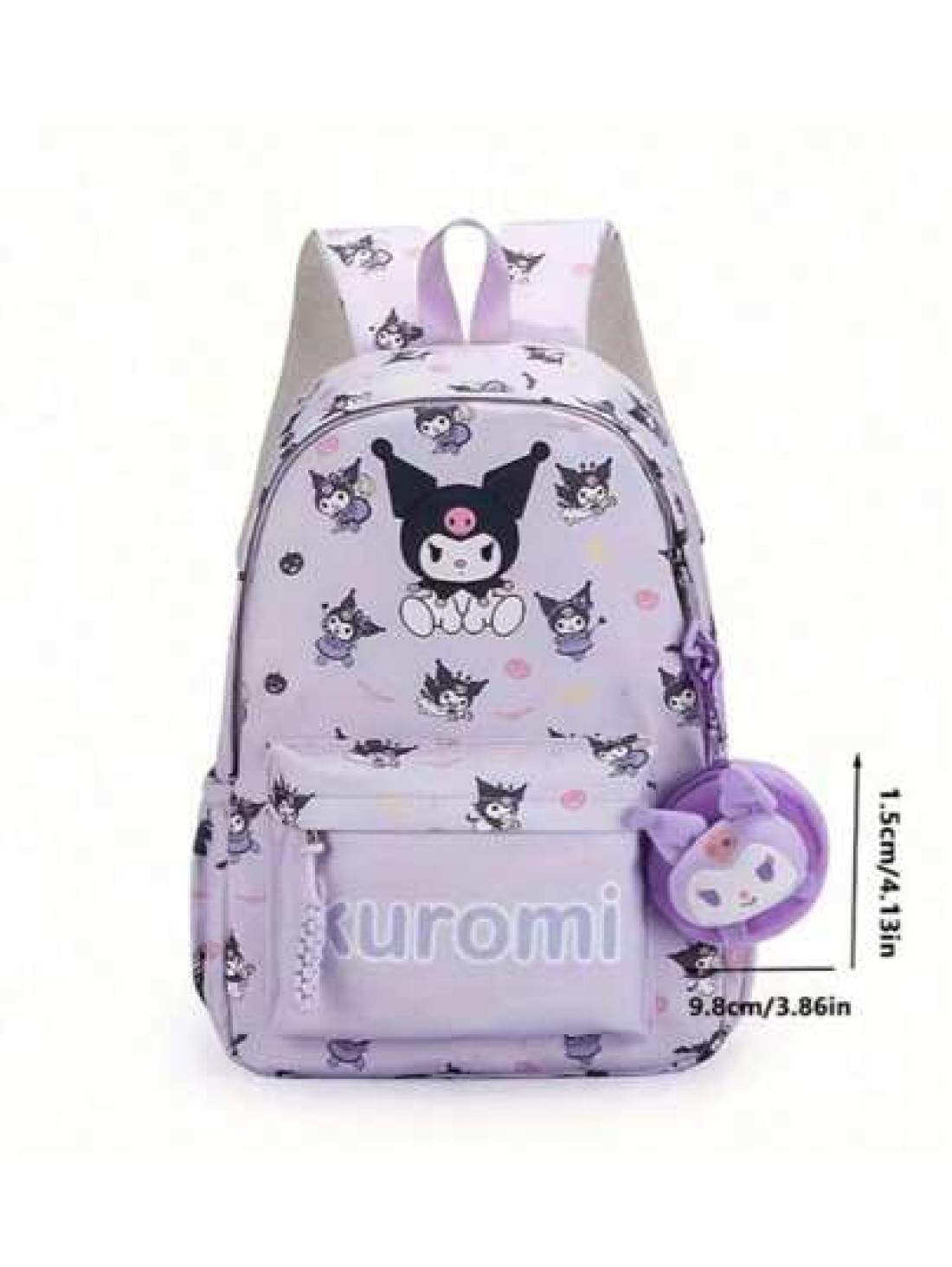 Sanrio Sanrio Backpack Kawaii Stylish School Bag Girl s Colorblock Rucksack Large Capacity Foldable Outdoors Daypack