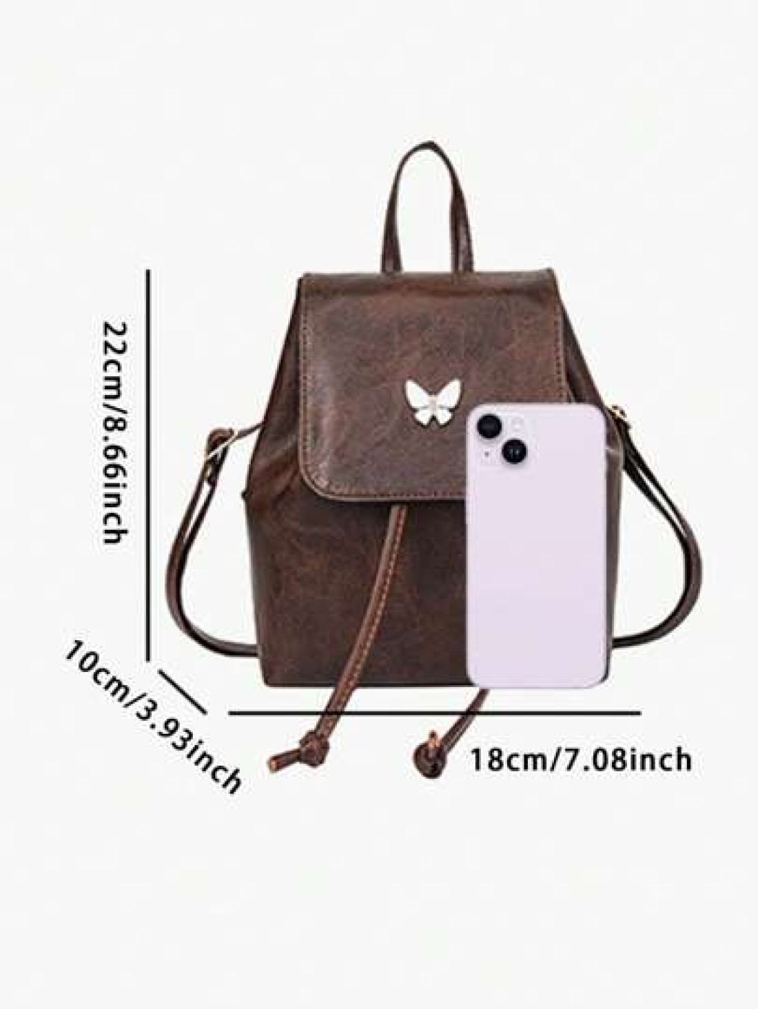 1pc Butterfly Pattern Minimalist Backpack For Large Capacity Travel Shoulder Bag