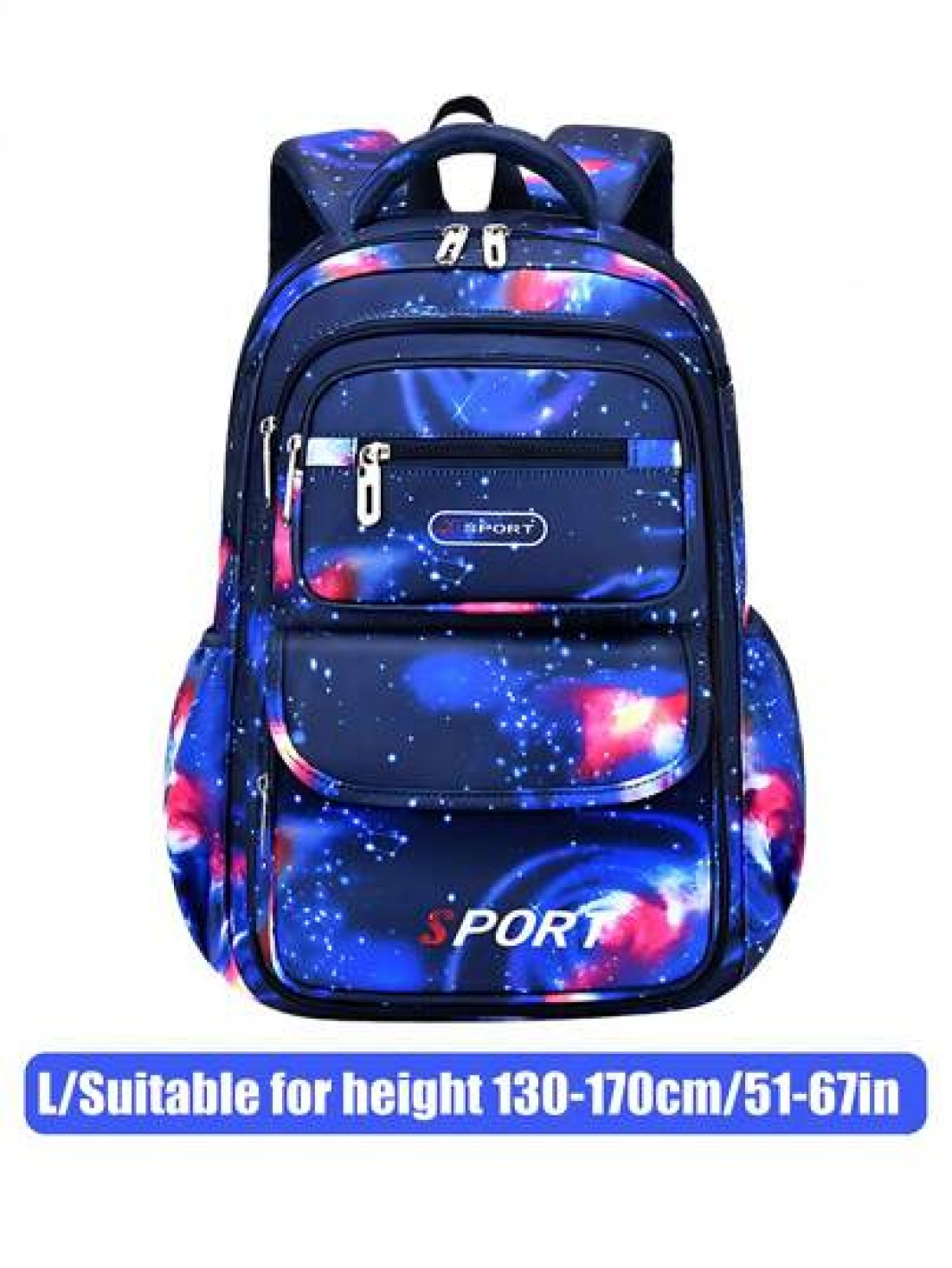 1pc School Backpack Boys Backpack Student Children Backpack Outdoor Travel Bag Starry Sky Printed Backpack Large Capacity Multi Pocket Backpack Laptop Backpack Nylon Material Suitable For Teenagers Yo
