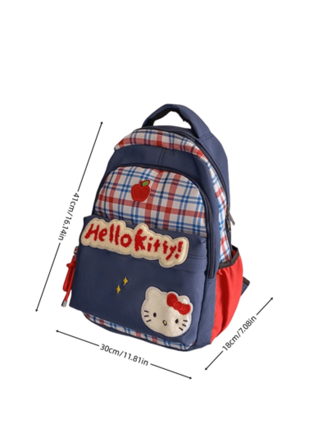 Sanrio Hello Kitty Backpack Retro Plaid Cute Cartoon Large Capacity Lightweight School Bag For Female College Students Niche Design Ideal For Classes And Casual Use Stylish Student Backpack For Everyd