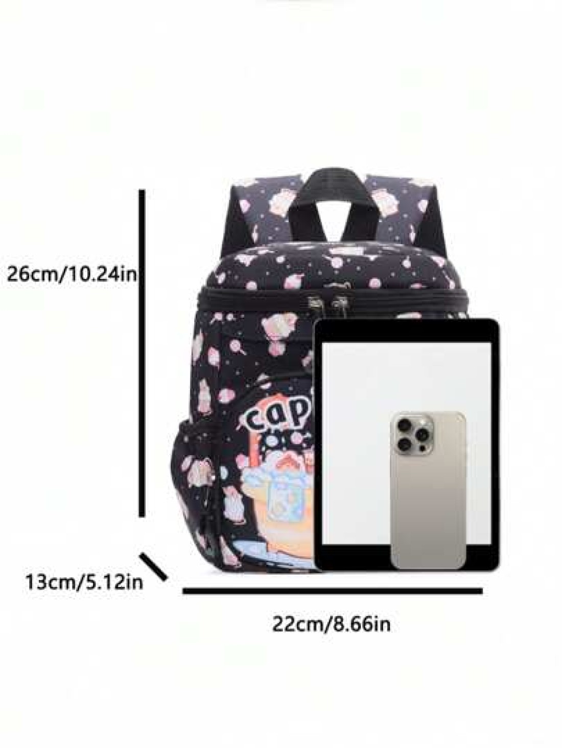 1pc Zipper Opening And Closing Stylish Cartoon Style Capybara Small Backpack Suitable For Height Of About 94 110cm Suitable For Any Occasion Lightweight Travel Backpack Comfortable And Adjustable Shou