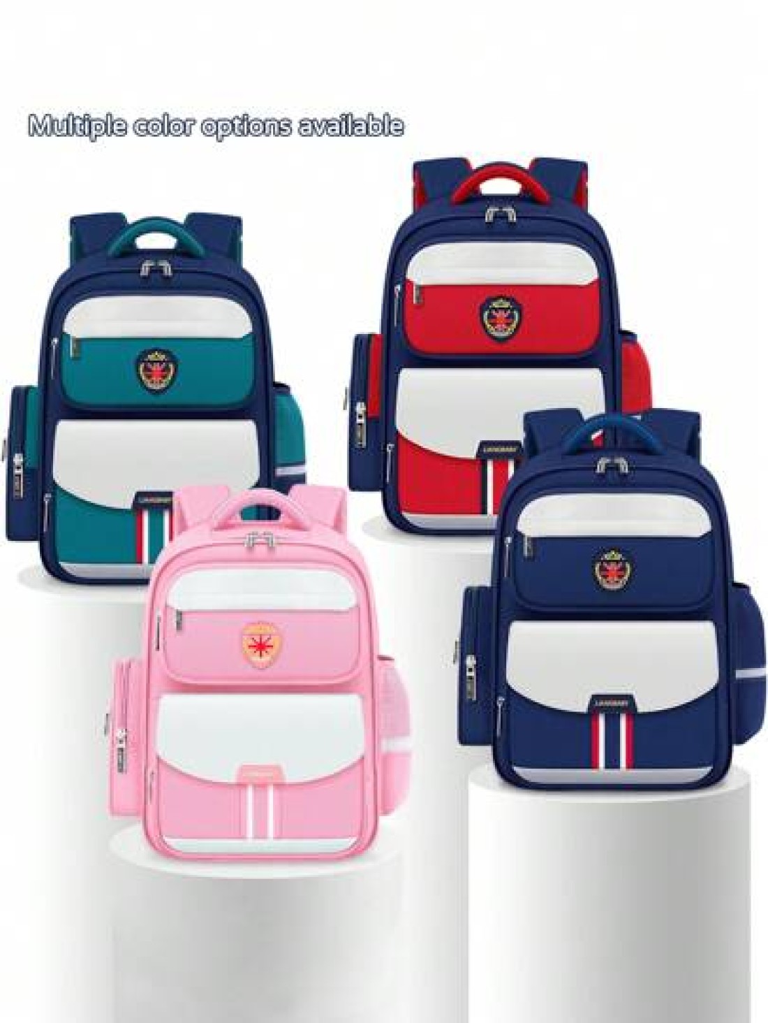1pc Oxford Cloth School Backpack Lightweight Durable Reflective Strips Multi Compartment Extra Large Capacity Zipper Closure Suitable For Students Work Daily Commute
