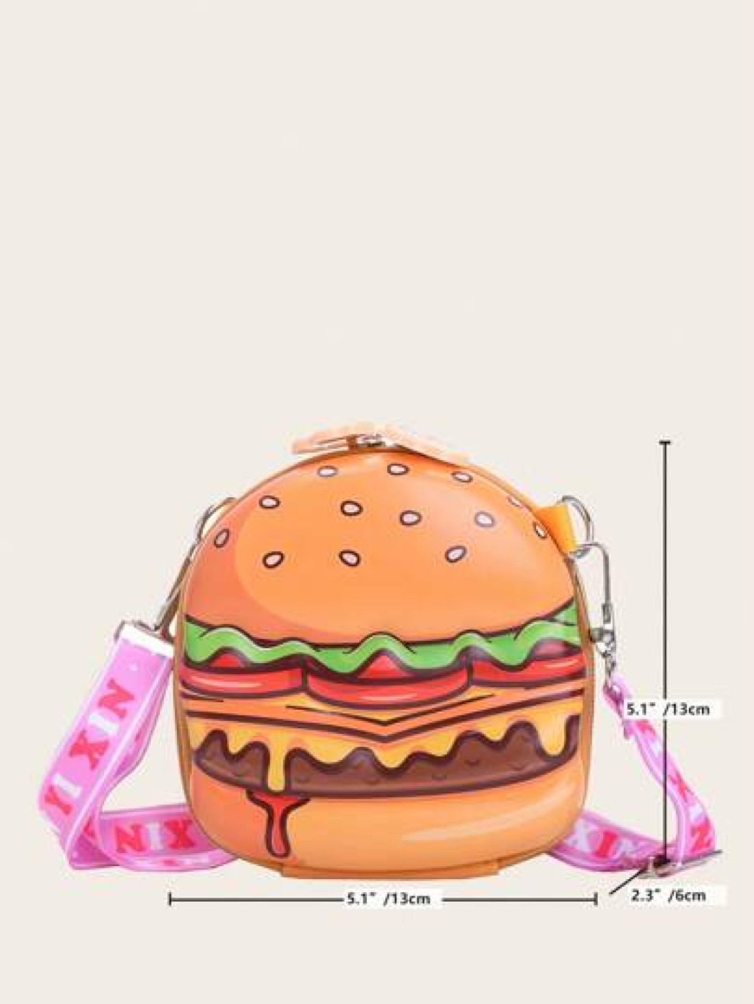2025 New Summer Personalized Creative Quirky Cute Hamburger Bag Crossbody Bag Niche Unique Super Good Looking Small Bag